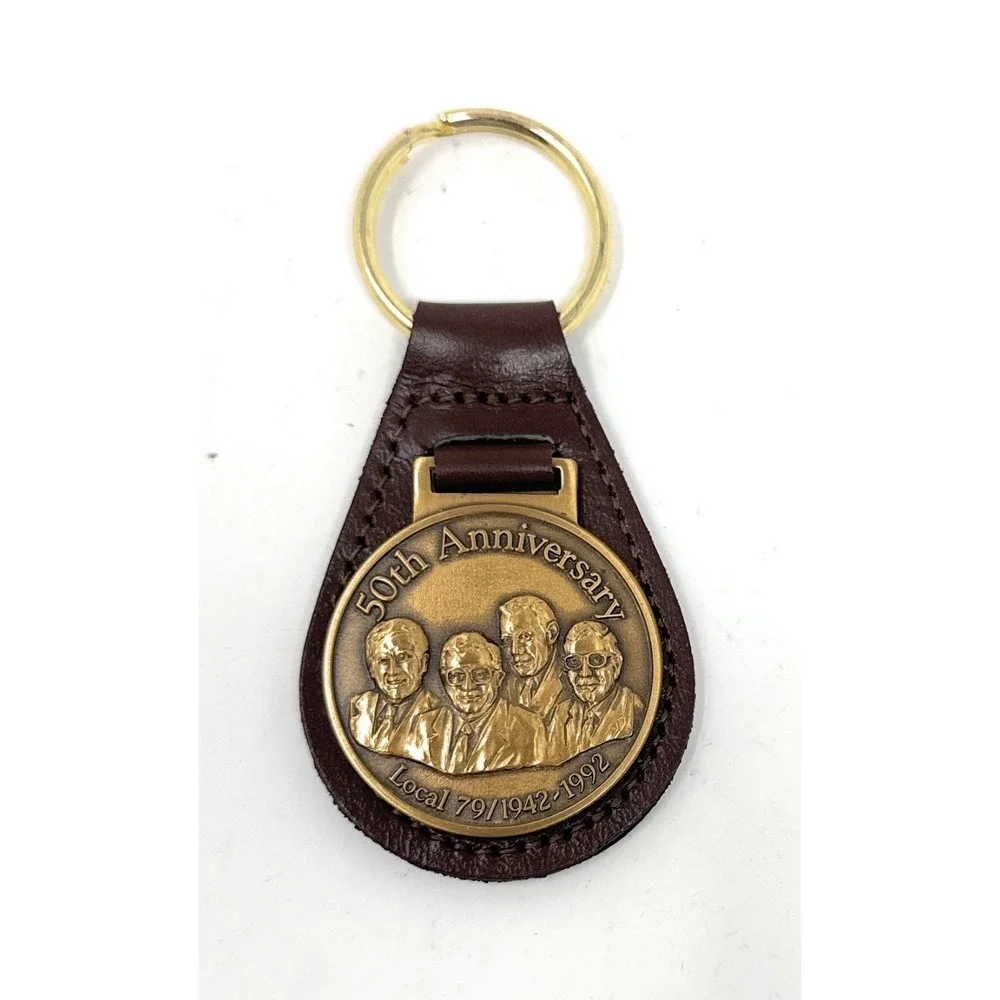 Vintage 1992 Spreaderworks‎ 50th Anniversary UAW Local 79 Advertising Keychain